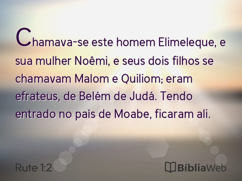 Rute 1:2 em imagem para compartilhar