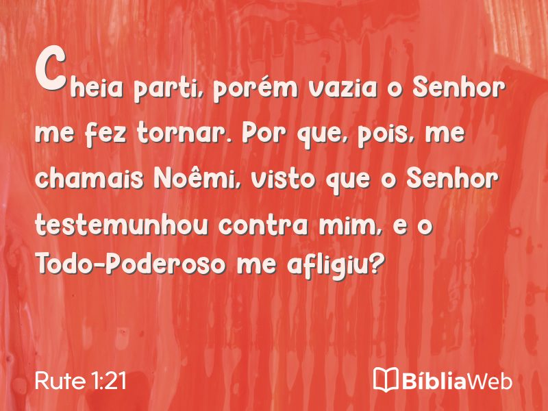 Rute 1:21 em imagem para compartilhar