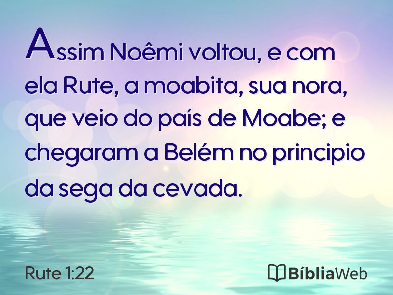 Rute 1:22 em imagem para compartilhar