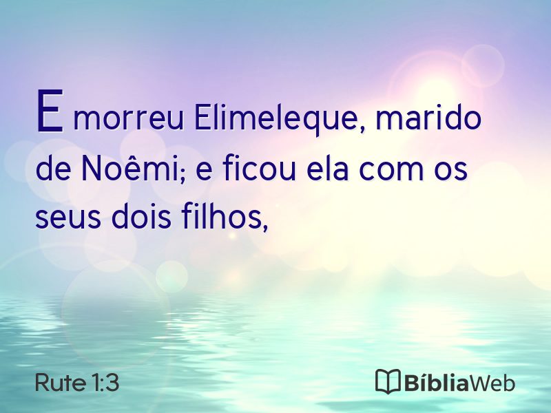 Rute 1:3 em imagem para compartilhar