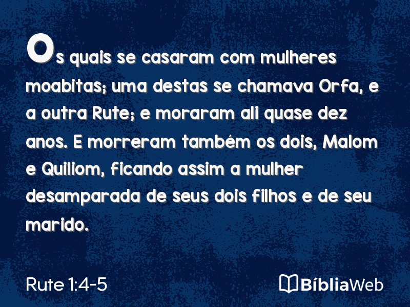 Rute 1:4-5 em imagem para compartilhar