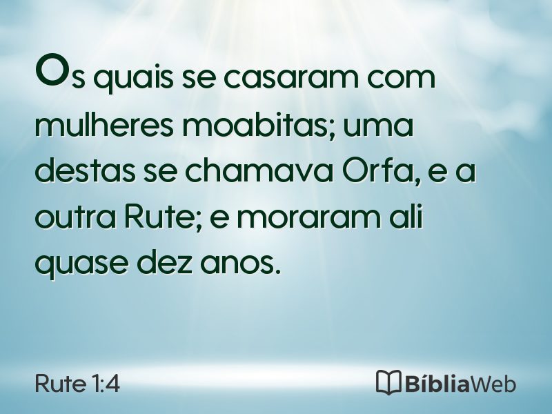 Rute 1:4 em imagem para compartilhar