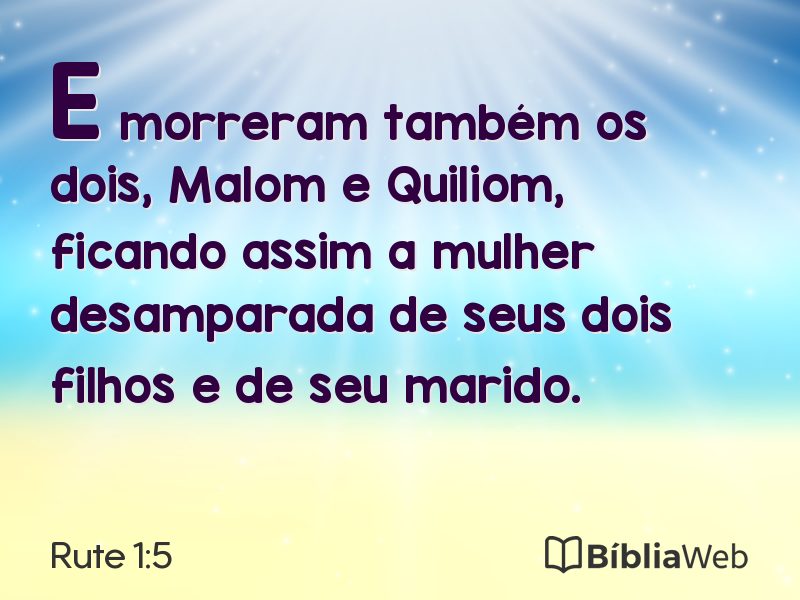 Rute 1:5 em imagem para compartilhar