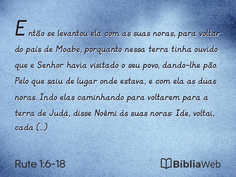 Rute 1:6-18 em imagem para compartilhar