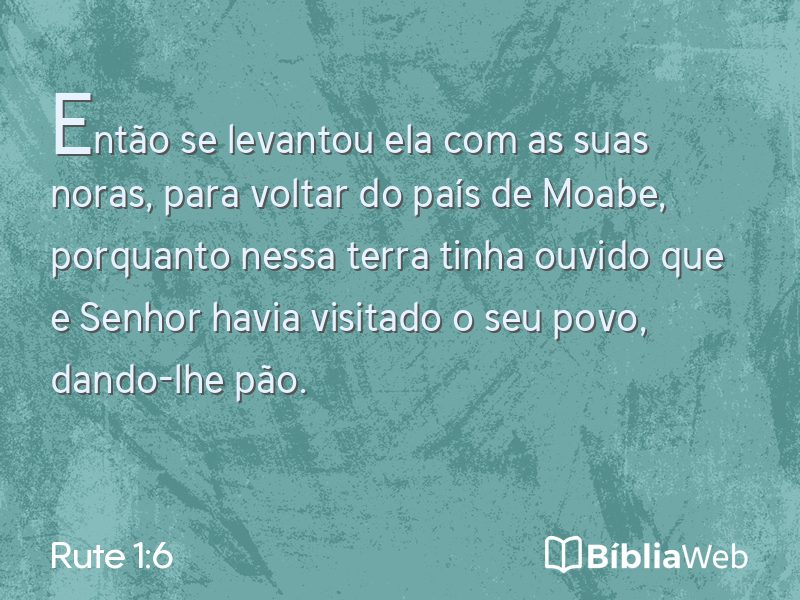 Rute 1:6 em imagem para compartilhar