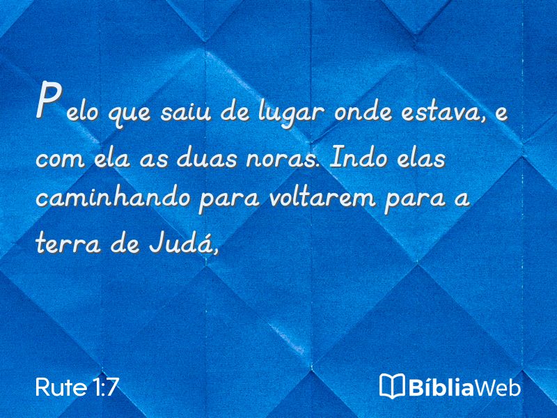 Rute 1:7 em imagem para compartilhar