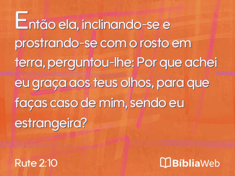 Rute 2:10 em imagem para compartilhar