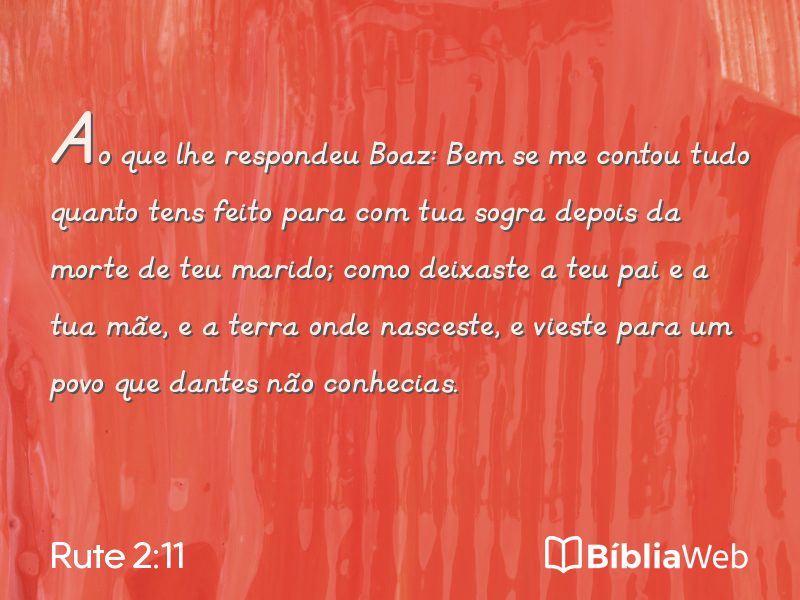 Rute 2:11 em imagem para compartilhar