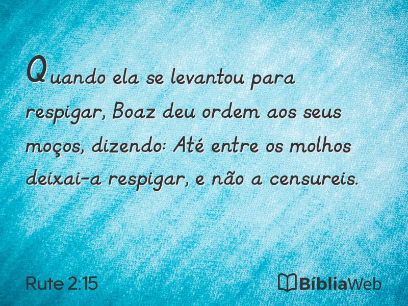 Rute 2:15 em imagem para compartilhar