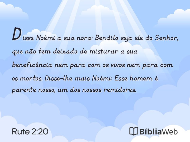Rute 2:20 em imagem para compartilhar
