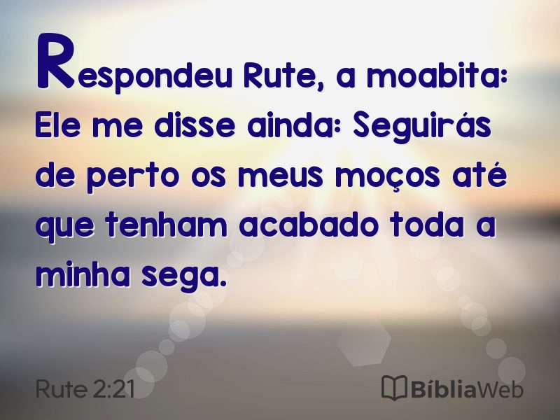 Rute 2:21 em imagem para compartilhar