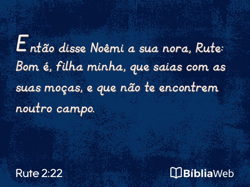 Rute 2:22 em imagem para compartilhar