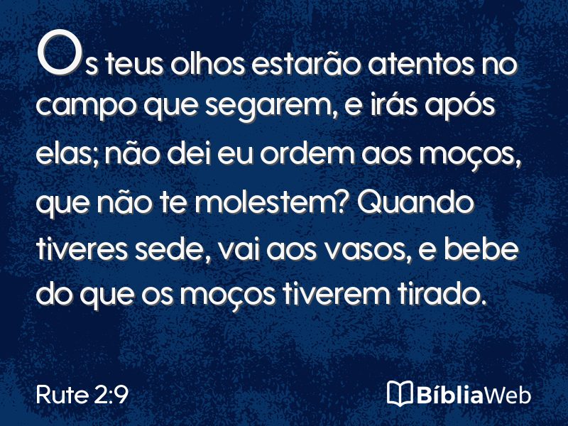 Rute 2:9 em imagem para compartilhar