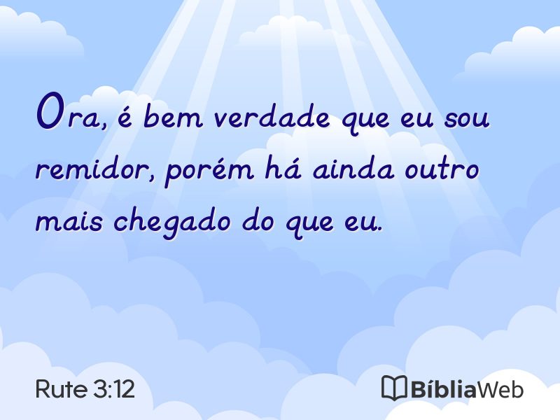 Rute 3:12 em imagem para compartilhar