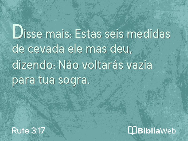 Rute 3:17 em imagem para compartilhar