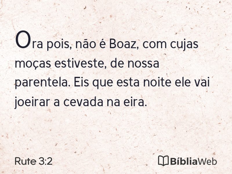 Rute 3:2 em imagem para compartilhar