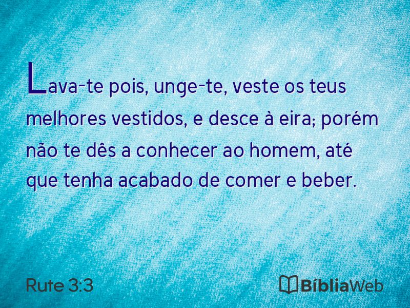 Rute 3:3 em imagem para compartilhar