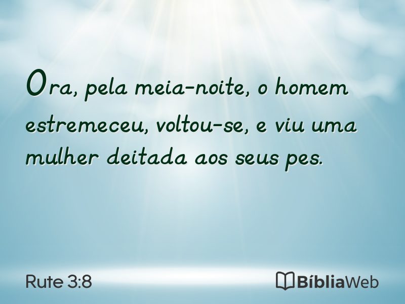 Rute 3:8 em imagem para compartilhar