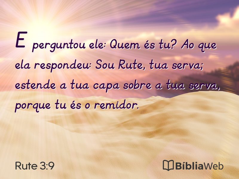 Rute 3:9 em imagem para compartilhar