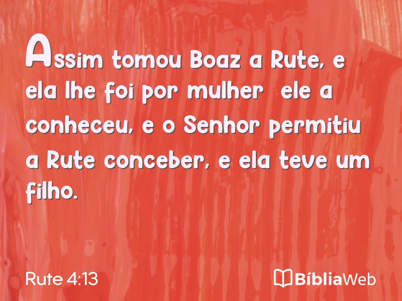 Rute 4:13 em imagem para compartilhar