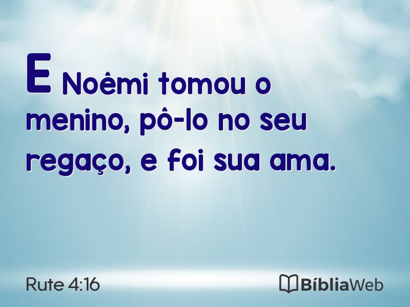 Rute 4:16 em imagem para compartilhar