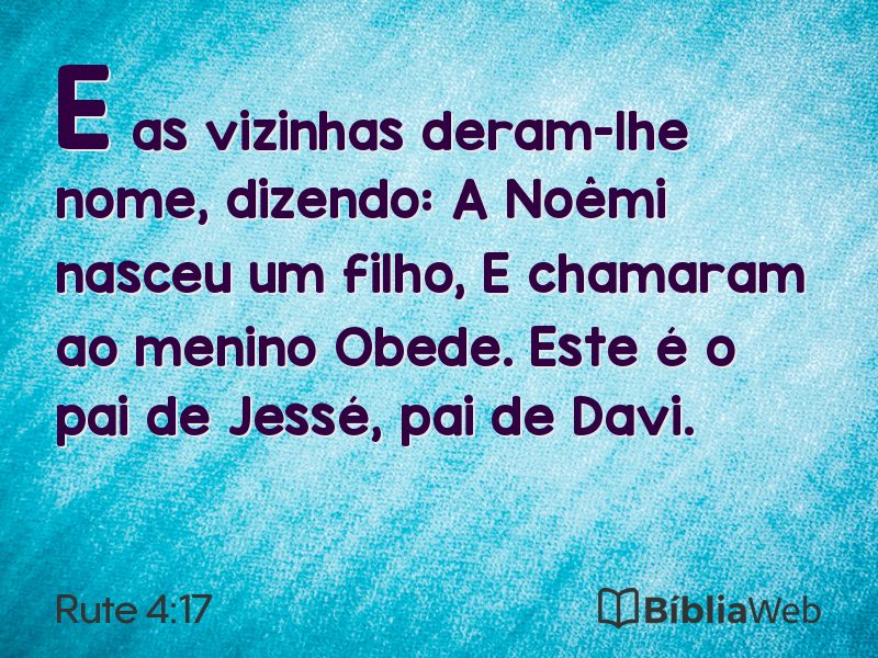 Rute 4:17 em imagem para compartilhar