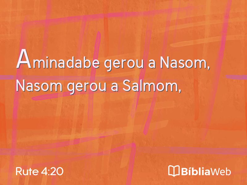 Rute 4:20 em imagem para compartilhar