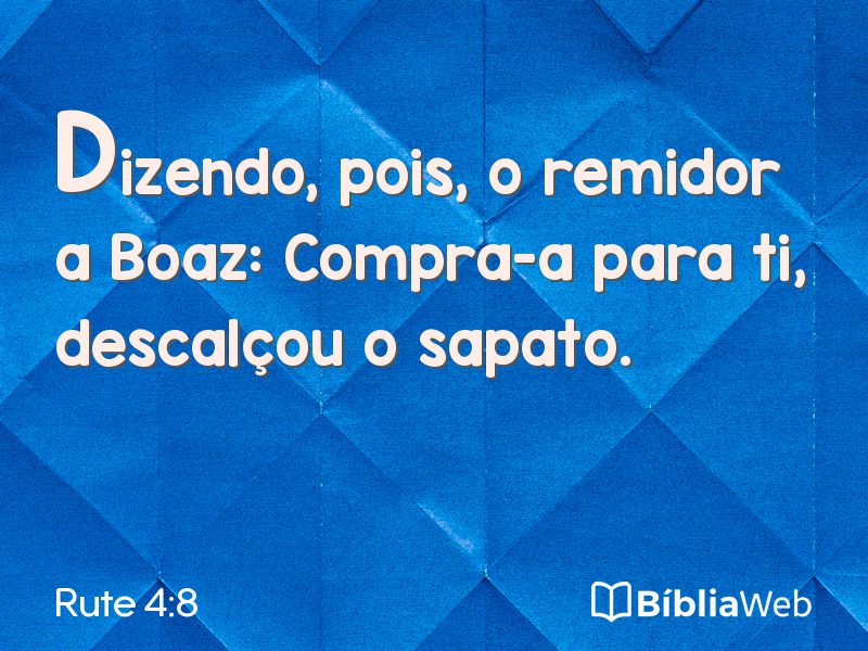 Rute 4:8 em imagem para compartilhar