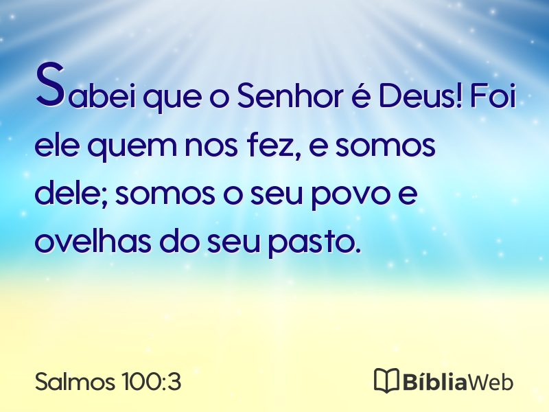 Salmos 100:3 em imagem para compartilhar