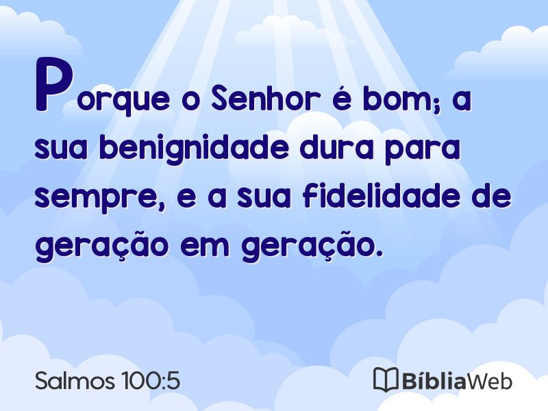 Salmos 100:5 em imagem para compartilhar