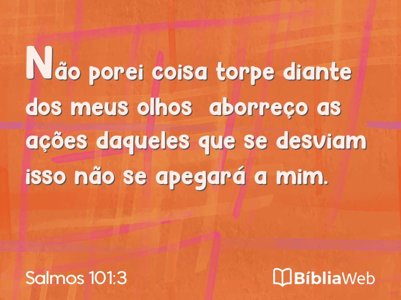 Salmos 101:3 em imagem para compartilhar