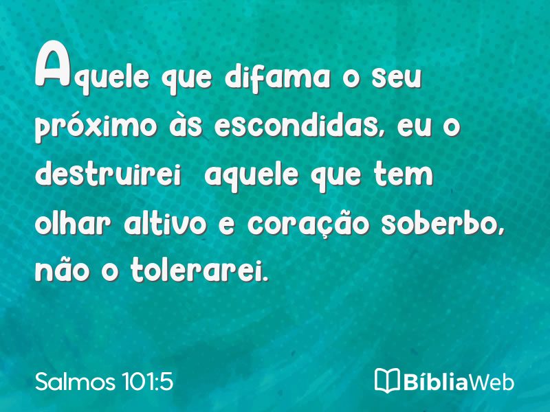 Salmos 101:5 em imagem para compartilhar