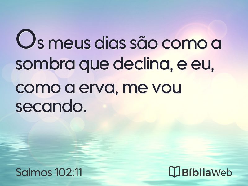 Salmos 102:11 em imagem para compartilhar