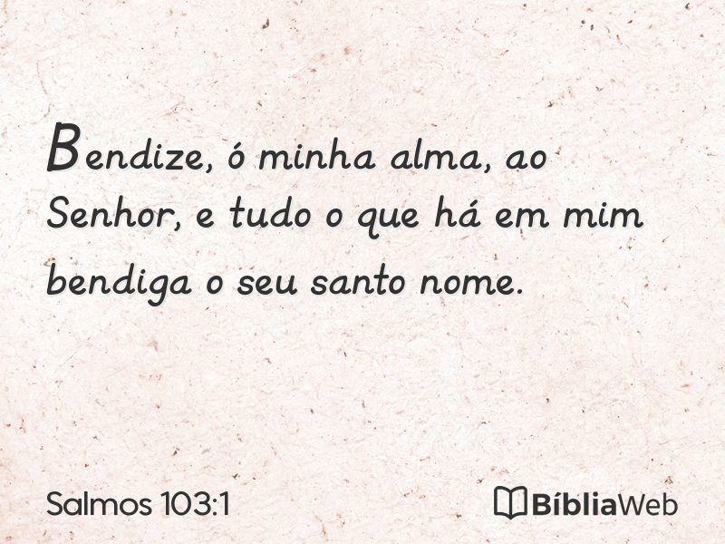 Salmos 103:1 em imagem para compartilhar
