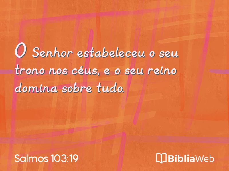 Salmos 103:19 em imagem para compartilhar