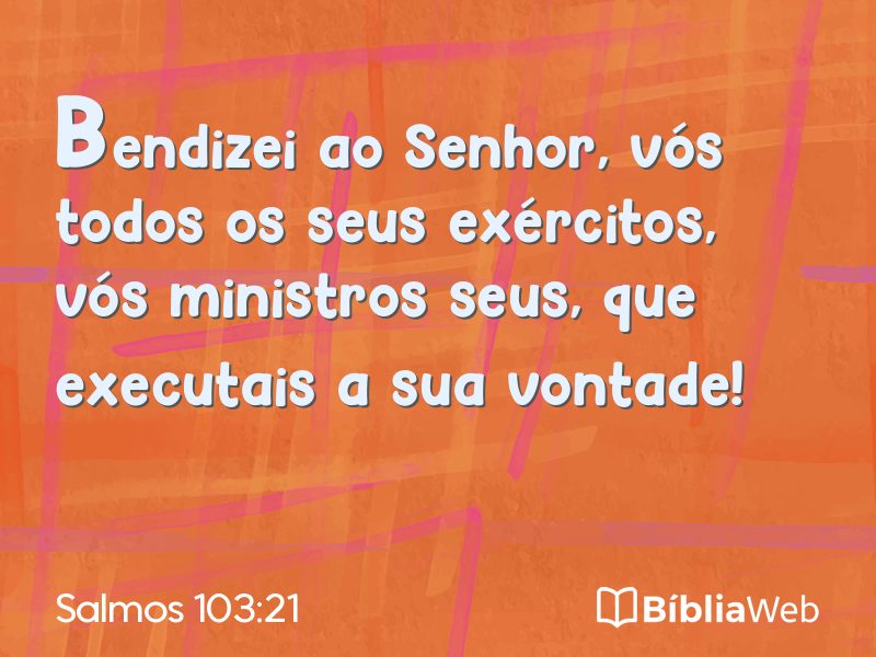 Salmos 103:21 em imagem para compartilhar