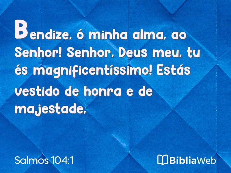 Salmos 104:1 em imagem para compartilhar