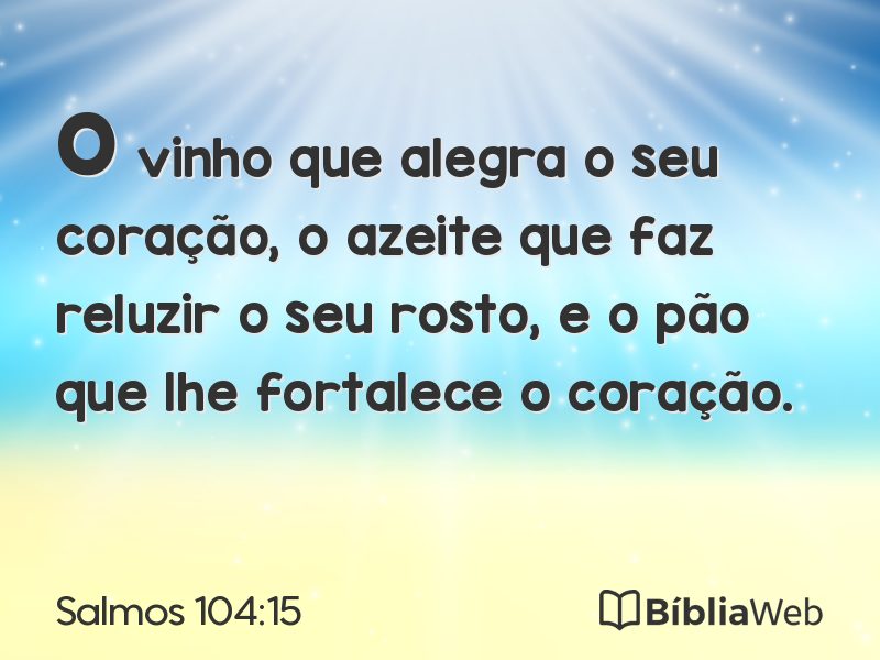 Salmos 104:15 em imagem para compartilhar