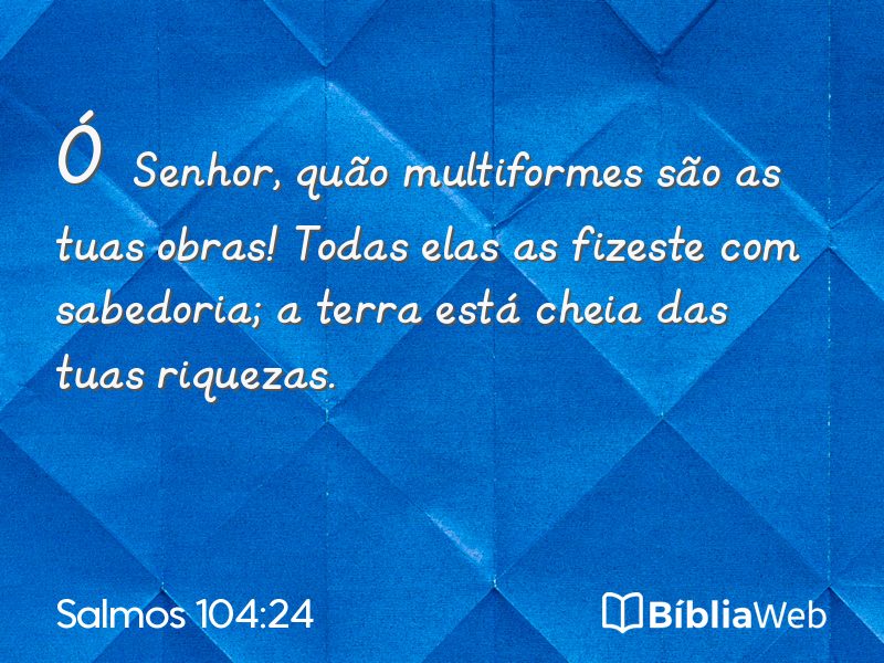 Salmos 104:24 em imagem para compartilhar