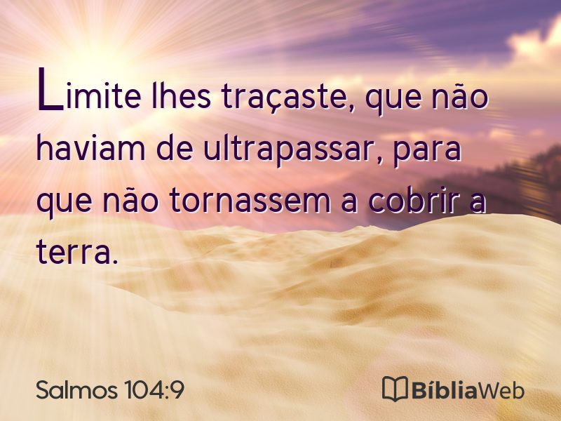 Salmos 104:9 em imagem para compartilhar