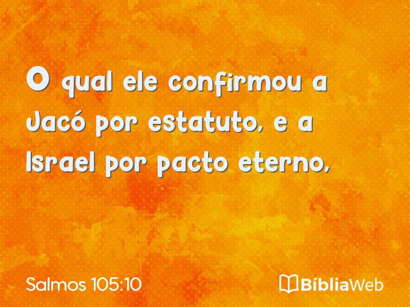 Salmos 105:10 em imagem para compartilhar