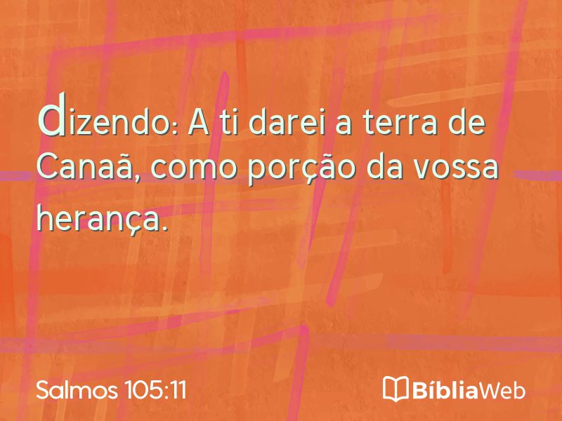 Salmos 105:11 em imagem para compartilhar
