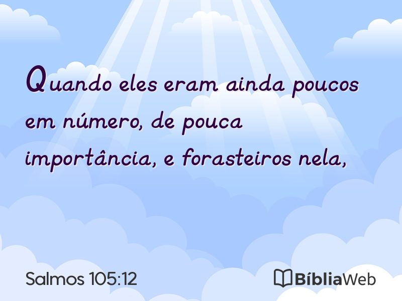 Salmos 105:12 em imagem para compartilhar