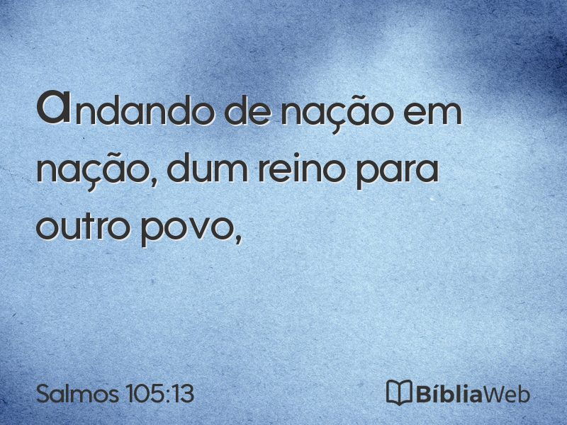 Salmos 105:13 em imagem para compartilhar