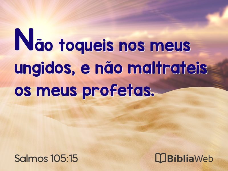 Salmos 105:15 em imagem para compartilhar