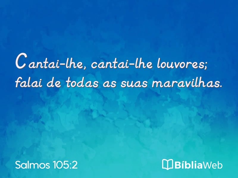 Salmos 105:2 em imagem para compartilhar