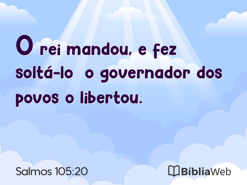 Salmos 105:20 em imagem para compartilhar