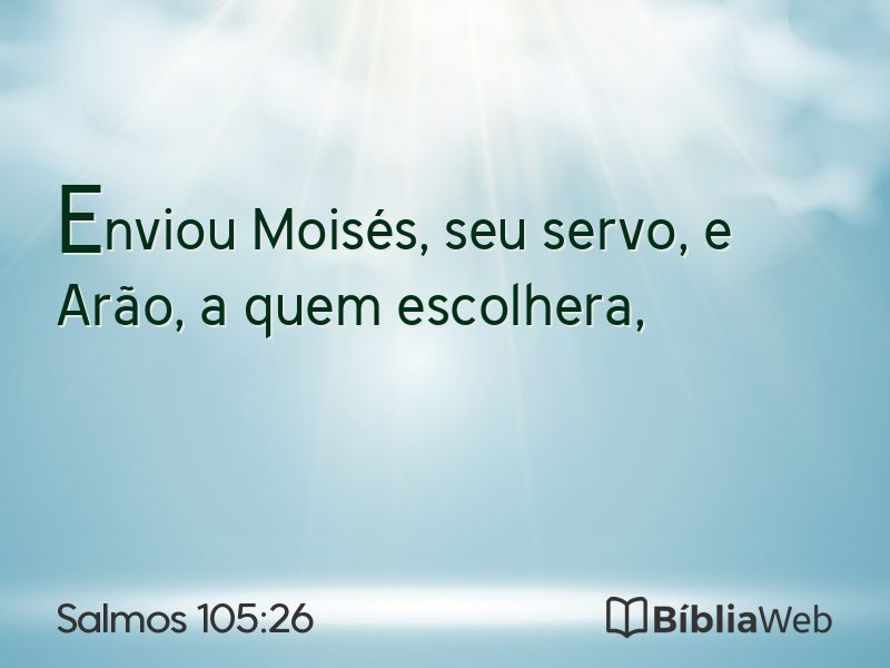 Salmos 105:26 em imagem para compartilhar