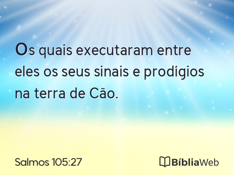 Salmos 105:27 em imagem para compartilhar