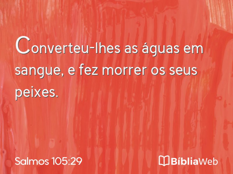 Salmos 105:29 em imagem para compartilhar